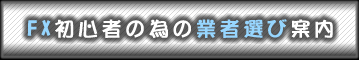 FX初心者の為の業者選び案内